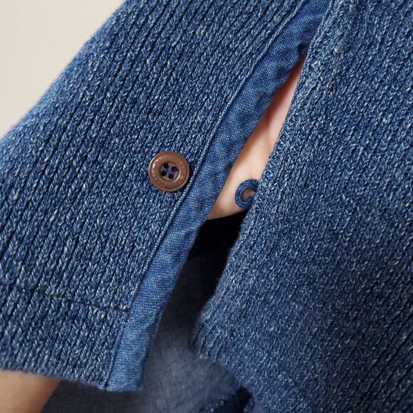 BLUE WILLI'S Vintage Knit Denim Look Midi Skirt Sz M - Picture 7 of 7